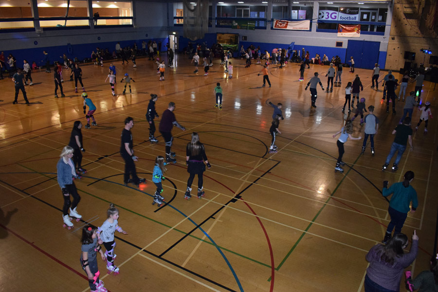 Woking Leisure Centre - DiscoSkate family roller discos Family roller discos at Woking Leisure Centre - DiscoSkate
